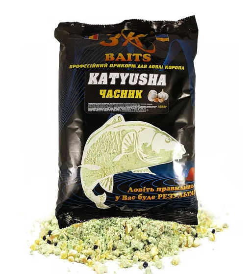 Прикормка 3KBaits Katyusha Чеснок 1kg
