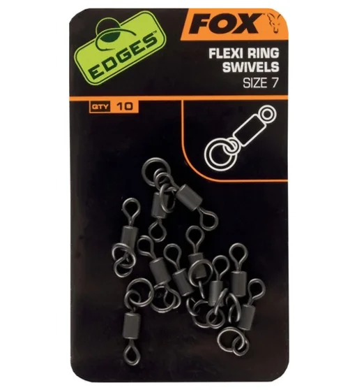Вертлюг c колечком Fox Edges Flexi Swivel №7 10pcs