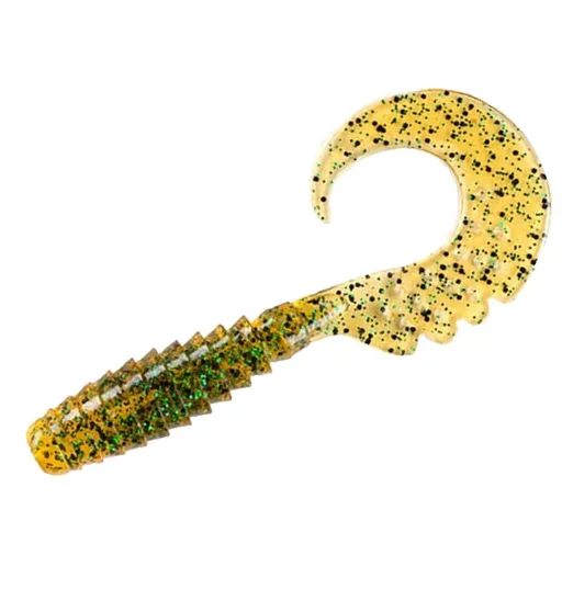 Силикон FishUp Fancy Grub 1" 12pc #036 Caramel/Green & Black