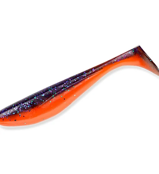 Силікон FishUp Wizzle Shad 3" 8pc #207 Dark Violet/Orange