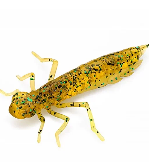 Силікон FishUp Dragonfly 0.75" 12pc #036 Caramel/Green & Black