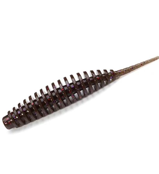 Силікон FishUp Tanta 1" 12pc #050 Green Pumpkin Brown/Red & Purple