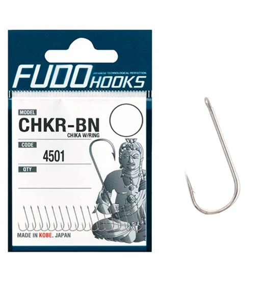 Гачки Fudo Chika W/Ring Black 16 (17 шт.)