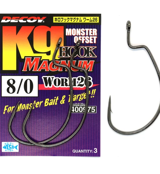 Крючок оффсетный Decoy Worm 26 KG Magnum Hook #8/0 3pcs