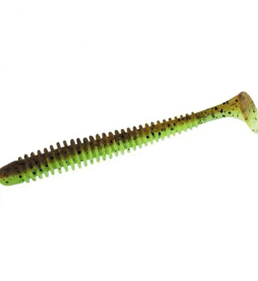 Силікон Keitech Swing Impact 4.5'' #401 Green Pumpkin/Chartreuse