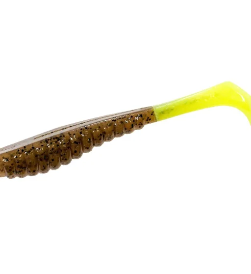 Плавающий силикон ZMAN Swimmin' Trout Trick 3.5" 6pc #Pumpkin/Chartreuse Tail