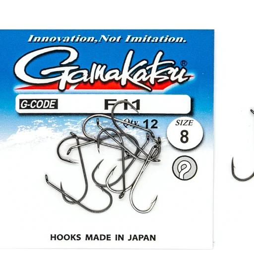 Крючки одинарные Gamakatsu F11 N/L black №8 12pc