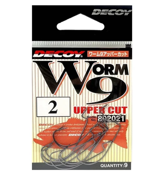 Крючок оффсетный Decoy Worm 9 Upper Cut #2 9pcs