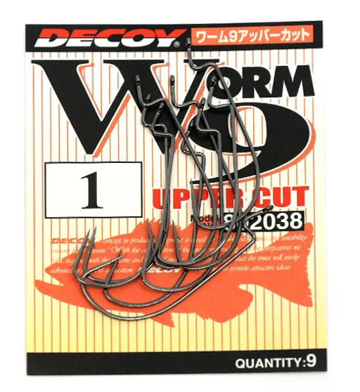 Гачок офсетний Decoy Worm 9 Upper Cut #1 9pcs