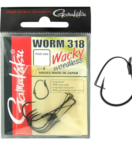 Гачок з незачіпляйкою Gamakatsu Worm 318 Wacky Weedless №2/0