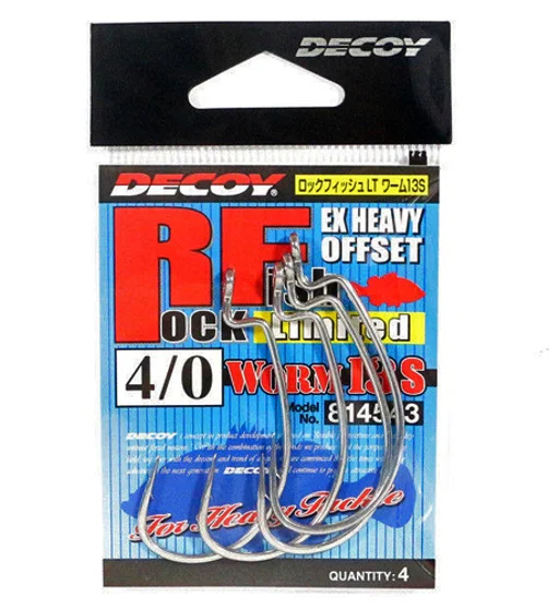 Крючок оффсетный Decoy Worm 13S Rock Fish Limited #4/0 4pcs
