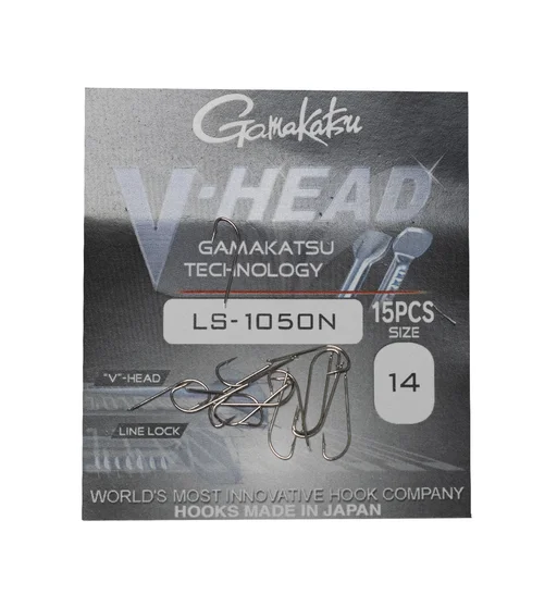 Гачки одинарні Gamakatsu VH LS-1050N Nickel №14 15pc