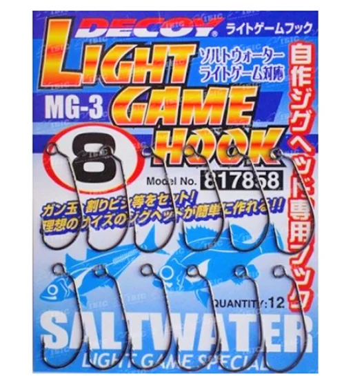 Крючок оффсетный Decoy MG-3 Light Game #8 12pcs