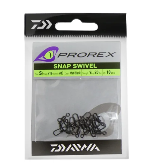 Вертлюжок з застібкою Daiwa Prorex Snap Swivel S 9kg 10pcs