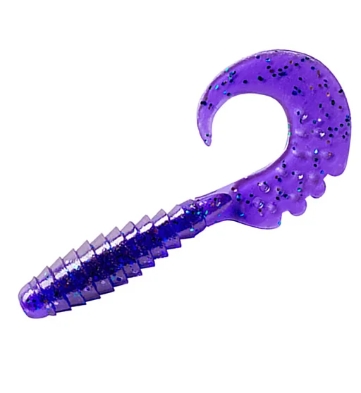 Силікон FishUp Fancy Grub 2" 10pc #060 Dark Violet/Peacock & Silver