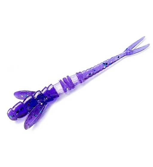 Силікон FishUp Flit 1.5" 10pc #060 Dark Violet/Peacock & Silver