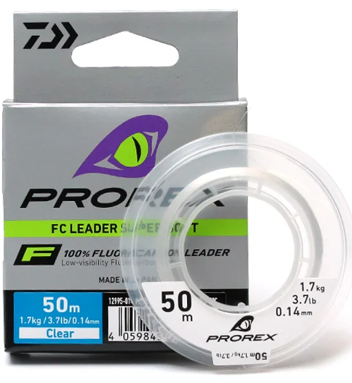 Флюорокарбон Daiwa Prorex FC Leader Super Soft 50m 1.7kg 0.14mm