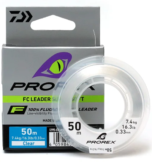 Флюорокарбон Daiwa Prorex FC Leader Super Soft 50m 7.4kg 0.33mm