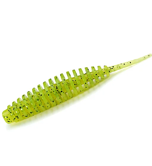 Силікон FishUp Tanta 1" 12pc #055 Chartreuse/Black