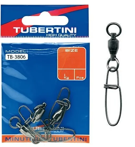 Вертлюг із застібкою Tubertini TB-3806 50kg 4pcs #4