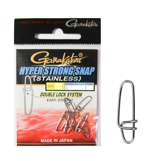 Застежка Gamakatsu Hyper Strong Snap Stainless  Nickel Size 005 98 kg Qty/pack5