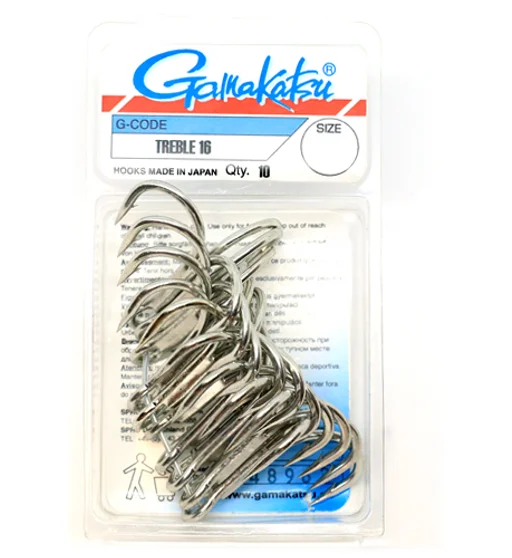 Тройник Gamakatsu Treble 16 Tinned №2/0 10pc