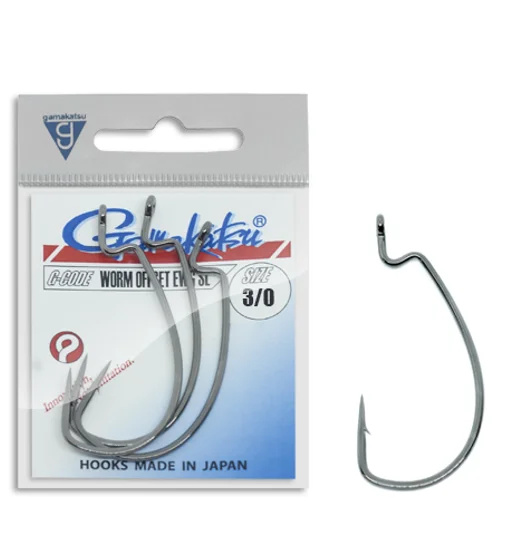 Крючки офсетные Gamakatsu Worm Offset EWG SL NS Black №3/0 5pc