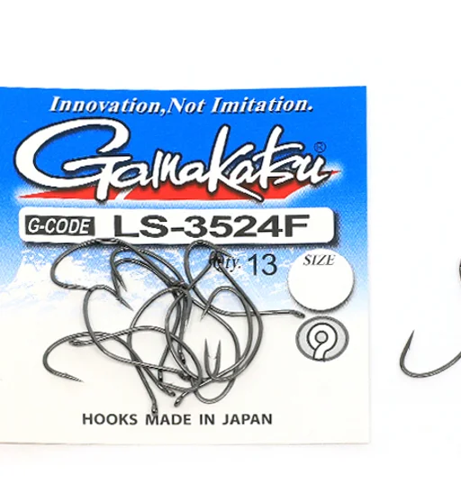 Крючки одинарные Gamakatsu LS-3524F N/L Black №10 13pc