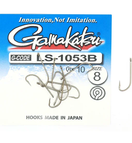 Крючки одинарные Gamakatsu LS-1053B Ring Eye №8 10pc