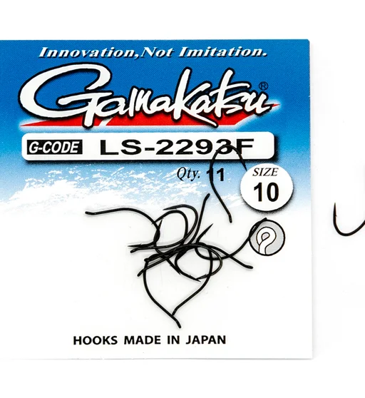 Гачки одинарні Gamakatsu LS-2293F N/L Black №10 11pc