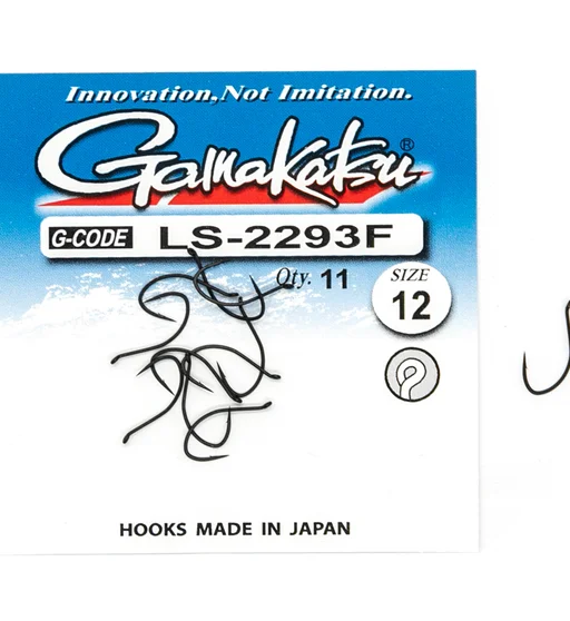 Гачки одинарні Gamakatsu LS-2293F N/L Black №12 11pc