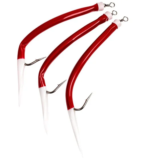 Морський монтаж Fladen Rubber Mac 3pcs size 14/0 Red/White