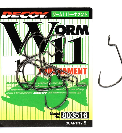 Крючок оффсетный Decoy Worm 11 Tournament Hook #1 9pcs