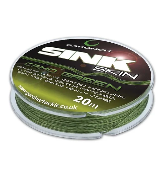 Поводочный материал Gardner Sink Skin Camo Green 6.8kg 20m